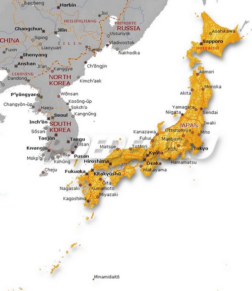 Япония. Карта
